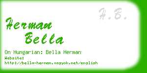 herman bella business card